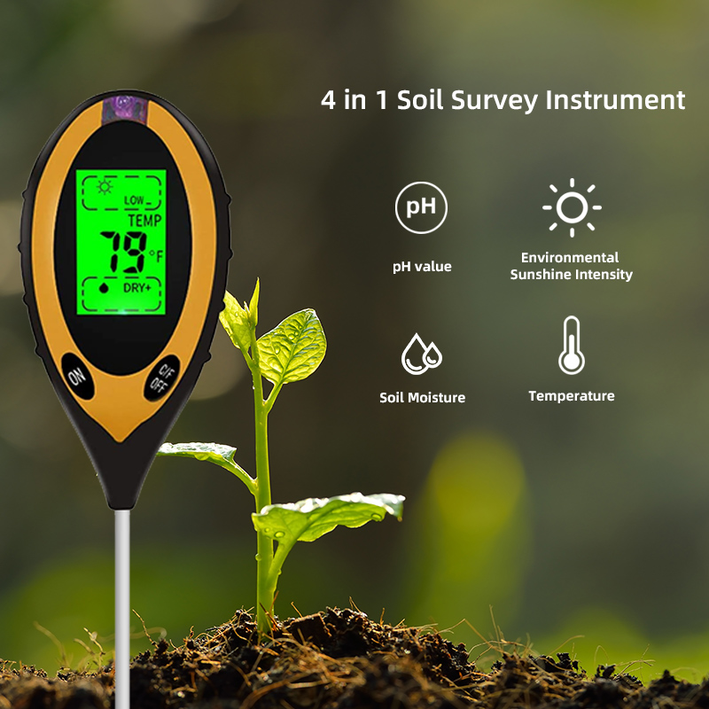 Soil Test Digital - Bodem PH-meter Tester Bodemtester PH-vochtmeter Temperatuur
