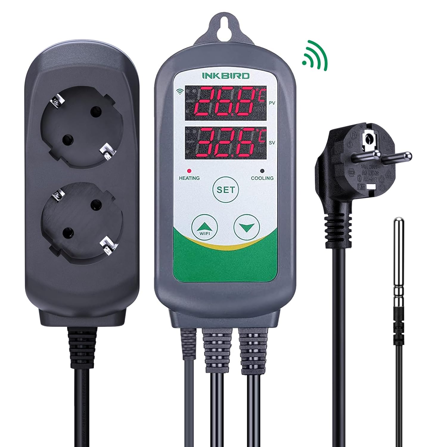 Smart Garden Greenhouse - Inkbird ITC-308-WiFi Digitale Temperatuurregelaar 220V Eu