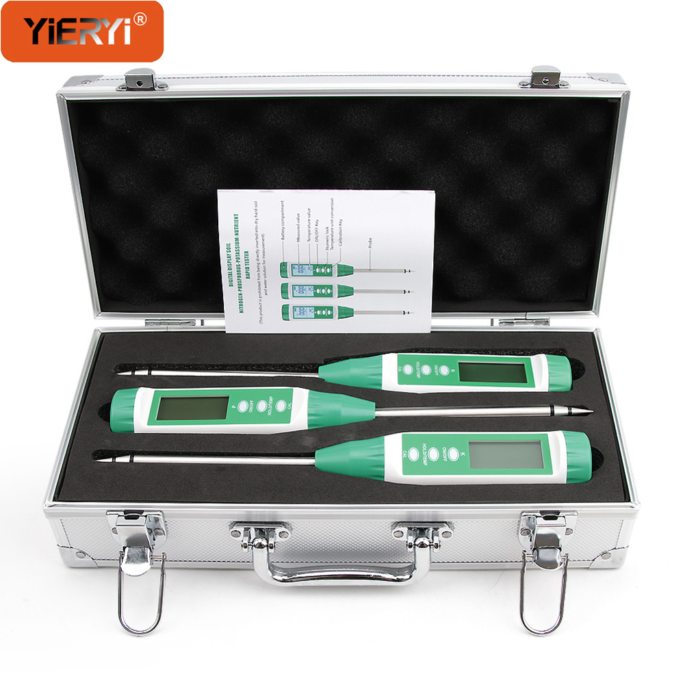 Soil Test Digital - Yieryi Bodemtestkit NPK-meter Bodem Snelwerkende stikstof/fosfor/potassium-tester