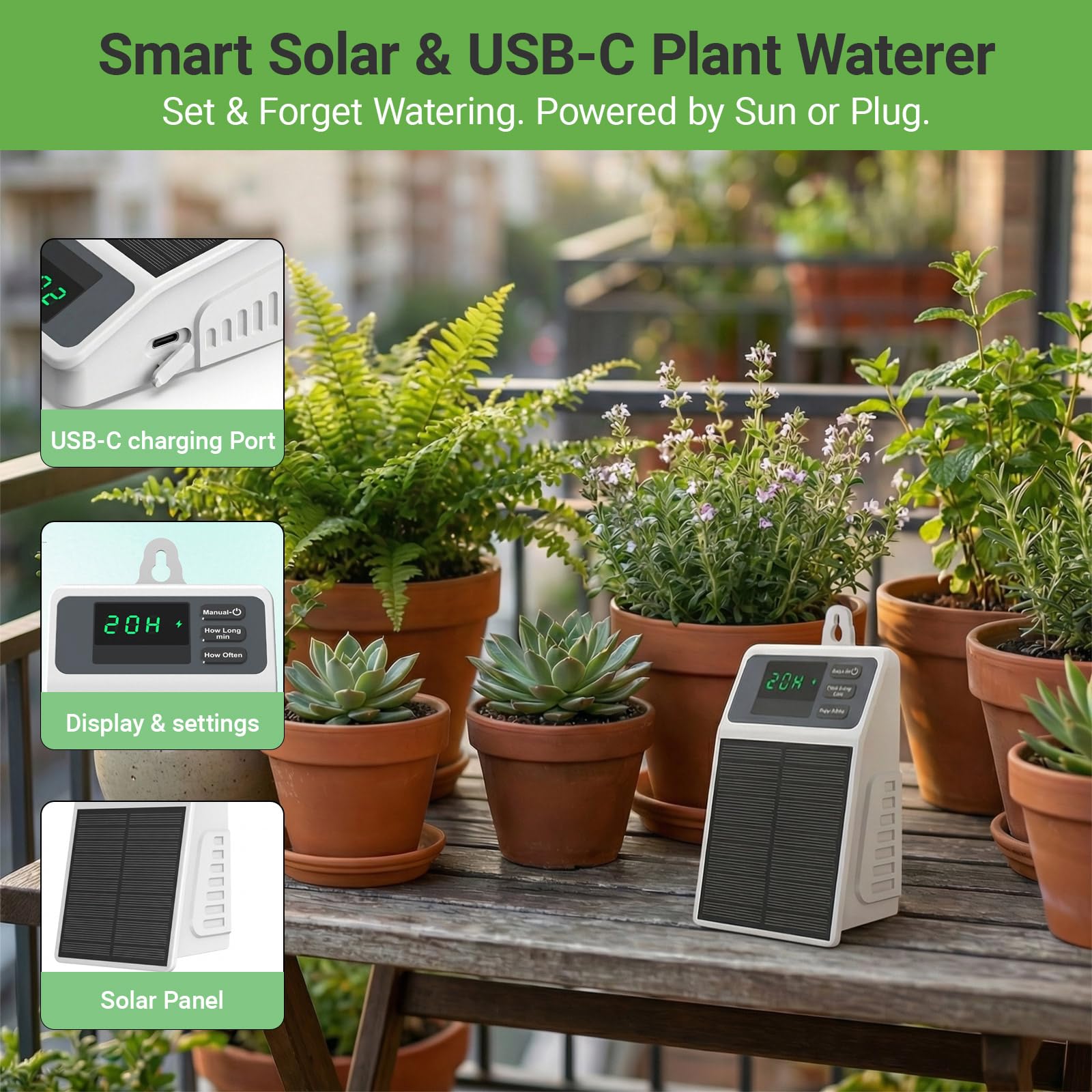 Verbeterd zonne-energie druppe - Smart Garden Project recensie en prijs