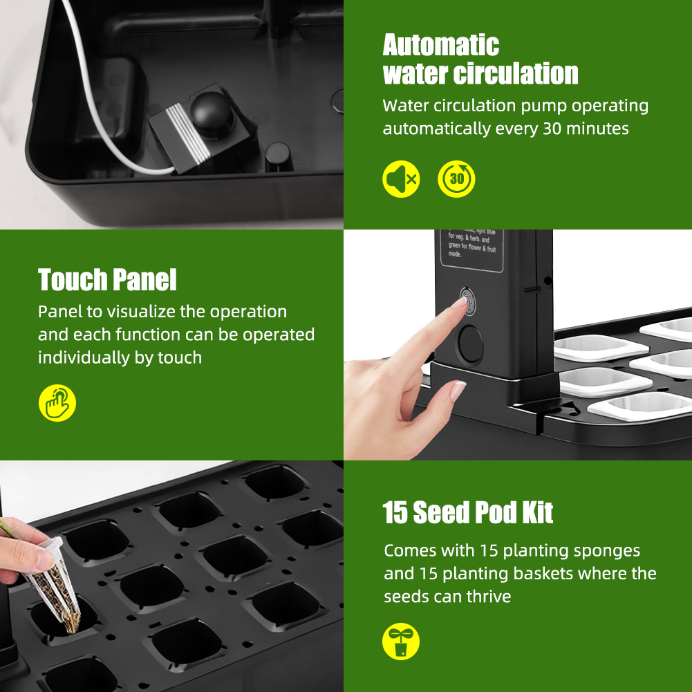【Hot】15-Pods Indoor Hydroponic - Indoor Herb Garden Kit recensie en prijs